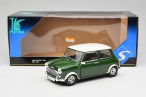 Mini Cooper S British Racing Vihreä & Old English Valkoinen Solido 1:18 8021 Metalli — kuva 8 / 8