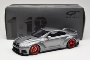 Nissan GT-R R35 Prior Design Harmaa GT Spirit 1:18 GT243 Hartsi — kuva 6 / 6
