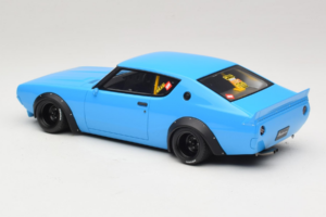 Nissan Skyline 2000 GT-R KPGC110 LB Works Sininen Otto 1:18 OT1210 Hartsi — kuva 4 / 6