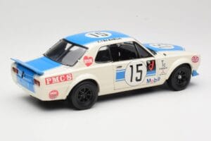 Nissan Skyline 2000GT-R KPGC10 #15 K. Takahashi Nissan Works JTCC 1972 Kyosho 1:18 08122B Metalli — kuva 3 / 8