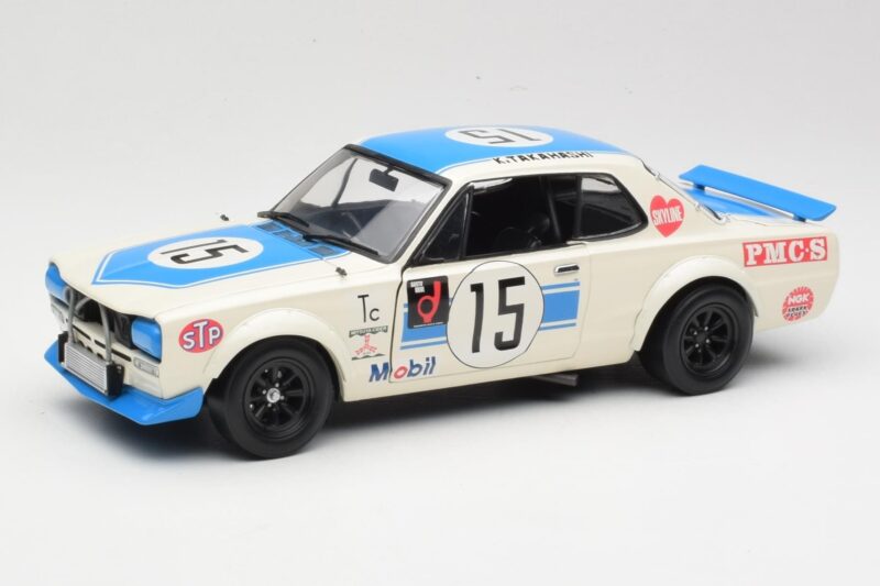 Nissan Skyline 2000GT-R KPGC10 #15 K. Takahashi Nissan Works JTCC 1972 Kyosho 1:18 08122B Metalli