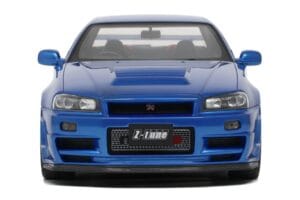 Nissan Skyline GT-R R34 NISMO Z-Tune Bayside Blue Otto 1:12 G082 Hartsi — kuva 2 / 4
