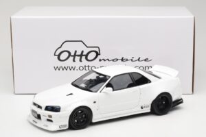 Nissan Skyline GT-R BNR34 by KRC Pearl White Otto 1:18 OT1135 Hartsi — kuva 6 / 6