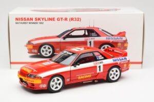 Nissan Skyline GT-R R32 #1 J. Richards / M. Skaife Bathurst 1000 Winner 1992 AUTOart 1:18 89279 Metalli — kuva 8 / 8