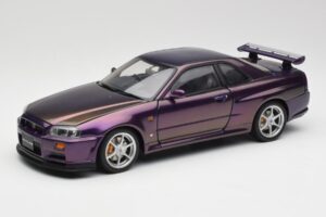 Nissan Skyline GT-R R34 V-Spec Midnight Violetti AUTOart 1:18 77305 Metalli