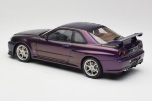 Nissan Skyline GT-R R34 V-Spec Midnight Violetti AUTOart 1:18 77305 Metalli — kuva 7 / 8