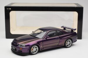 Nissan Skyline GT-R R34 V-Spec Midnight Violetti AUTOart 1:18 77305 Metalli — kuva 8 / 8