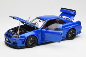 Nissan Skyline GT-R R34 NISMO Z-Tune Bayside Sininen AUTOart 1:18 77354 Komposiitti — kuva 2 / 8