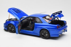 Nissan Skyline GT-R R34 NISMO Z-Tune Bayside Sininen AUTOart 1:18 77354 Komposiitti — kuva 5 / 8