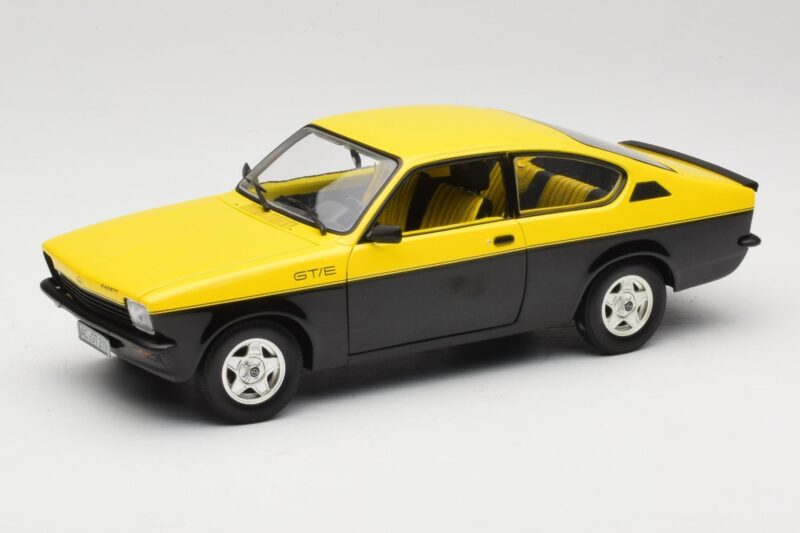 Opel Kadett C GT/E Keltainen & Musta Minichamps 1:18 180045521 Metalli