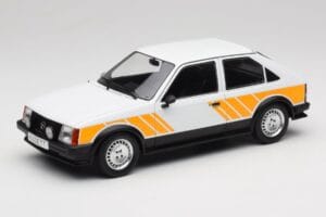 Opel Kadett D SR Valkoinen Keltaisella Koristelulla MCG 1:18 MCG18534 Metalli