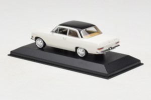 Opel Rekord A Valkoinen Musta Katto Minichamps 1:43 430041002 Metalli — kuva 3 / 4