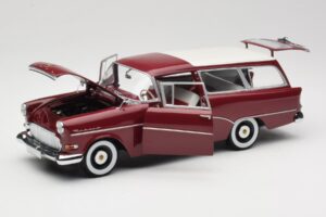 Opel Rekord P1 Caravan Punainen Minichamps 1:18 180043211 Metalli — kuva 2 / 8