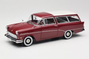 Opel Rekord P1 Caravan Punainen Minichamps 1:18 180043211 Metalli