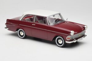 Opel Rekord P2 Tummanpunainen & Valkoinen BoS Models 1:18 BOS415 Hartsi — kuva 4 / 6