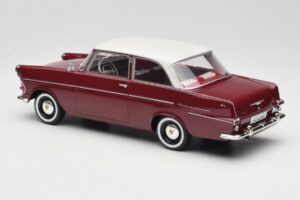 Opel Rekord P2 Tummanpunainen & Valkoinen BoS Models 1:18 BOS415 Hartsi — kuva 5 / 6