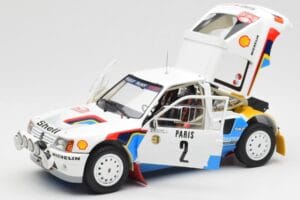 Peugeot 205 T16 #2 A. Vatanen / T. Harryman Rally Monte Carlo 1985 Norev 1:18 184864 Metalli — kuva 2 / 8