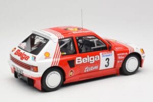 Peugeot 205 T16 #3 B. Darniche / A. Mahe Rally Ypres 1985 IXO 1:18 18RMC135 Metalli — kuva 2 / 6