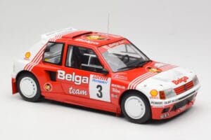 Peugeot 205 T16 #3 B. Darniche / A. Mahe Rally Ypres 1985 IXO 1:18 18RMC135 Metalli — kuva 4 / 6