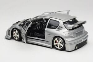 Peugeot 206 MTK Hopea Solido 1:18 1817 Metalli — kuva 5 / 8