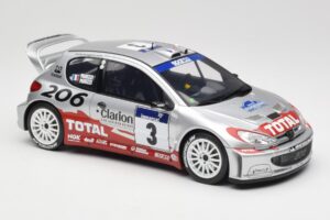 Peugeot 206 WRC #3 G. Panizzi / H. Panizzi Rally Tour de Corse 2002 Otto 1:18 OT1085 Hartsi — kuva 4 / 6