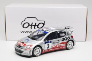 Peugeot 206 WRC #3 G. Panizzi / H. Panizzi Rally Tour de Corse 2002 Otto 1:18 OT1085 Hartsi — kuva 6 / 6