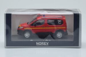 Peugeot Rifter Pompiers Punainen Norev 1:43 479069 Metalli — kuva 4 / 4