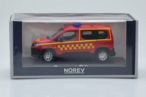 Peugeot Rifter Sapeurs Pompiers Punainen Norev 1:43 479071 Metalli — kuva 4 / 4