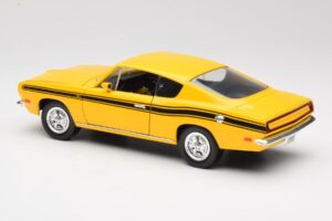 Plymouth Barracuda Keltainen Road Legends 1:18 92178 Metalli — kuva 7 / 8