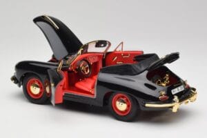 Porsche 356B Cabriolet Musta Bburago 1:18 3031D Metalli — kuva 5 / 8