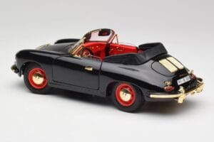 Porsche 356B Cabriolet Musta Bburago 1:18 3031D Metalli — kuva 7 / 8