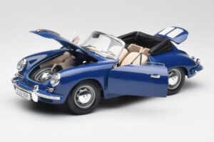 Porsche 356B Avoauto Sininen Bburago 1:18 3051 Metalli — kuva 2 / 8