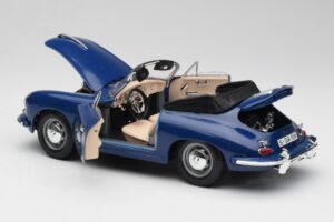 Porsche 356B Avoauto Sininen Bburago 1:18 3051 Metalli — kuva 5 / 8