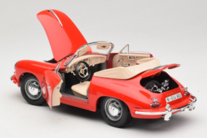 Porsche 356B Avoauto Punainen Tchibo 1:18 45703 Metalli — kuva 5 / 8