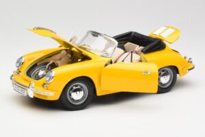 Porsche 356B Avoauto Keltainen Bburago 1:18 3031 Metalli — kuva 2 / 8