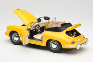 Porsche 356B Avoauto Keltainen Bburago 1:18 3031 Metalli — kuva 5 / 8