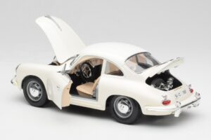 Porsche 356B Valkoinen Bburago 1:18 3021-M3 Metalli — kuva 5 / 8