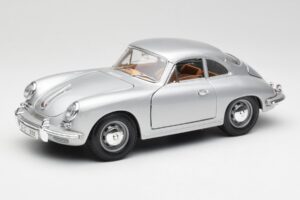 Porsche 356B Hopea & Ruskea Sisusta Bburago 1:18 3021-M2 Metalli