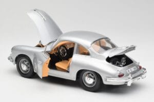 Porsche 356B Hopea & Ruskea Sisusta Bburago 1:18 3021-M2 Metalli — kuva 5 / 8