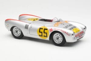 Porsche 550-1500 RS Spyder #55 H. Herrmann Carrera Panamericana 1954 AUTOart 1:18 85470 Metalli — kuva 6 / 8