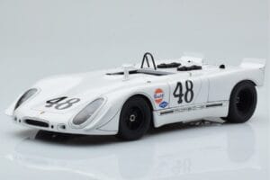 Porsche 908/02 #48 S. McQueen / P. Revson 12 Hours of Sebring 2nd Place Post Race Version 1970 AUTOart 1:18 87072 Metalli