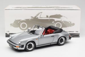 Porsche 911 930 Carrera 3.2 Cabriolet Harmaa Metallic Minichamps 1:18 100063034 Metalli — kuva 8 / 8