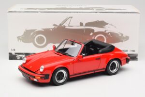 Porsche 911 930 Carrera 3.2 Cabriolet Guards Red Minichamps 1:18 110063030 Metalli — kuva 8 / 8