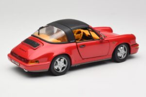 Porsche 911 964 Carrera 2 Targa Punainen Anson 1:18 30305-W Metalli — kuva 3 / 8