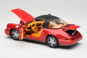 Porsche 911 964 Carrera 2 Targa Punainen Anson 1:18 30305-W Metalli — kuva 5 / 8