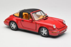 Porsche 911 964 Carrera 2 Targa Punainen Anson 1:18 30305-W Metalli — kuva 6 / 8