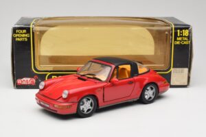 Porsche 911 964 Carrera 2 Targa Punainen Anson 1:18 30305-W Metalli — kuva 8 / 8