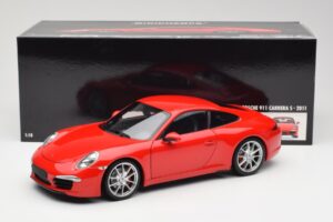 Porsche 911 991 Carrera S Guards Punainen Minichamps 1:18 100061020 Metalli — kuva 8 / 8
