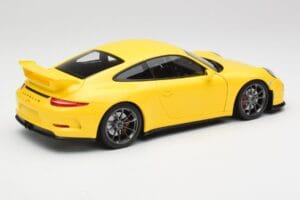 Porsche 911 991 GT3 Racing Keltainen & Hopeavanteet Minichamps 1:18 110062722 Metalli — kuva 3 / 8