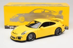 Porsche 911 991 GT3 Racing Keltainen & Hopeavanteet Minichamps 1:18 110062722 Metalli — kuva 8 / 8
